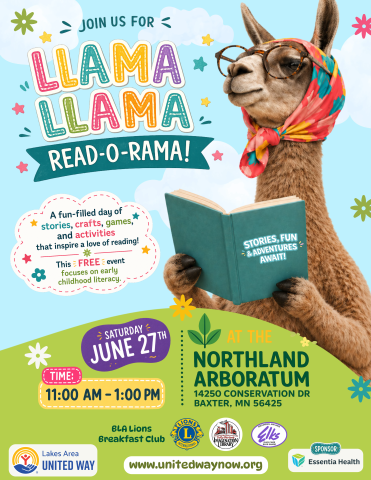 flyer for Llama Llama Event